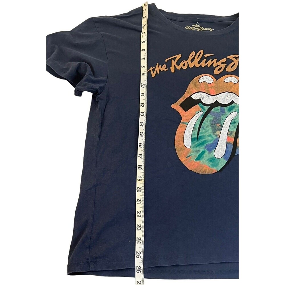 NWT Women's Navy Rolling Stones S/S Band Tee Size Large - Picture 5 of 9